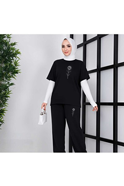 EFFRENATU Basic Oversize T-Shirt and Pants Set – Comfortable Fit, Casual Spor...