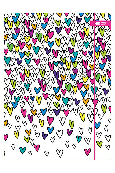 GDD Dosar HAPPY COLOR A4, carton, 3 clape, alb