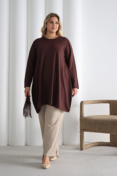 EL İŞİ Düz Kesim Rahat Oversize Tunik – Günlük ve Şık Kombinler İçin