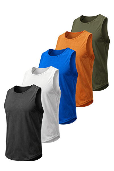 GENIUS STORE Men's Zero Sleeve Sports Athlete Sweat-Wicking Fitness Gym T-Shi...