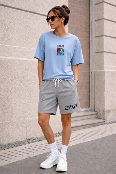 orwen life est. 2022 Unisex Casual Oversize T-Shirt & Shorts Set Concept Printed