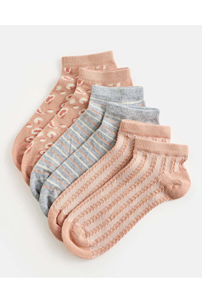 REDTAG Senior Girls Assorted Ankle Socks Set (Pack Of 3)