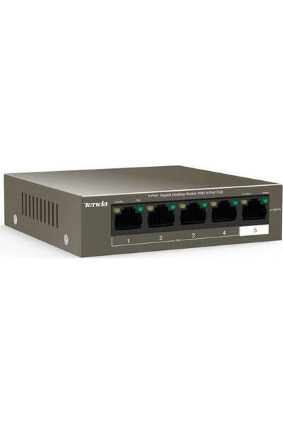 Tenda TEG1105P-4-63W Μη διαχειριζόμενος διακόπτης L2 PoE+ με 5 θύρες Gigabit ...