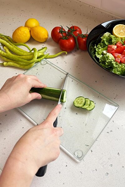 Yıldızan Albemo Glass Cutting Board - Glass Cutting Board |   (Saydam Glass, ...