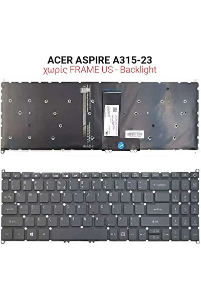 OEM Πληκτρολόγιο φορητού υπολογιστή για ACER ASPIRE A315-23 χωρίς πλαίσιο, με...