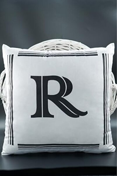 Yıldızan Albemo Lettered Throw Pillow Cover Velvet 43X43 cm Double Sided Lett...