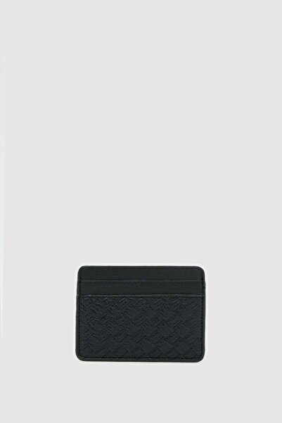 Shule Bags Misson Knitted Leather Women's Card Holder Black