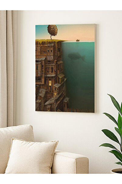 ocean velas Yitik Köy ve Denizin Ruhu ,Kanvas Tablo - 150 x 100 cm
