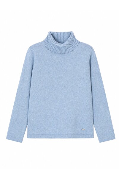 MAYORAL Girl's Pink Collar Basic Long Sleeve Knit Sweater 2-10 Years Blue
