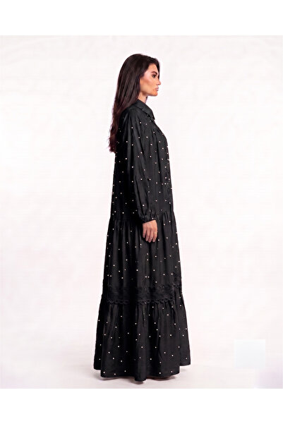 Marvella By Rasha Embellished Summer Dress with Embroidered Collar