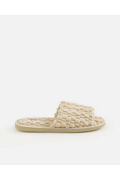 REDTAG Women Beige Embossed Slippers