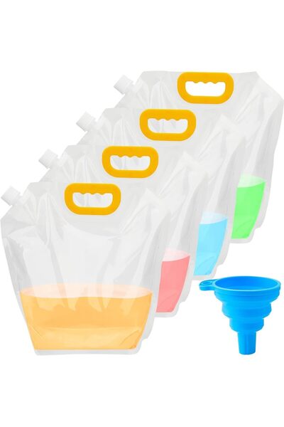 Arabest 4-Pack Collapsible Water Container,5L Portable Water Storage Bag,BPA-...
