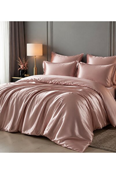 CHIRASO Set Lenjerie pat CHIRASO, SATIN Lucios, Cearceaf ELASTIC 180x200, Hus...