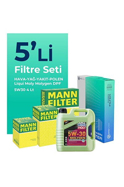 Mann-Filter Toyota Corolla 1.4 Dizel Filtre Bakım Seti Liqui Moly Motor Yağlı...