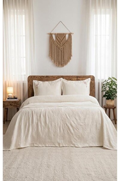 Şaheser Home Collection غطاء سرير مزدوج أنيتا كريم