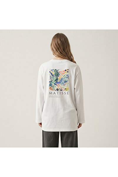 Grafftee Clothing تي شيرت نوباركو ماتيس ديزاين من القطن الفاخر ذو الأكمام الط...