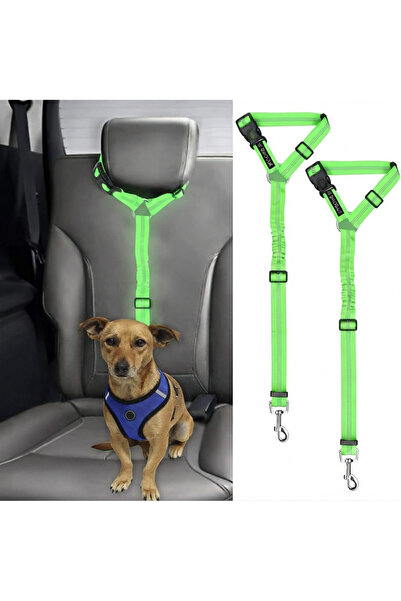 mucize Bwogue 2 Pack Dog Cat Safety Harness Phosphorescent Green