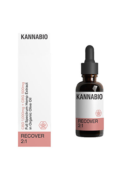 KANNABIO Recover Drops CBD/CBG (1000mg/500mg) 2:1 Πλήρους Φάσματος 10ml