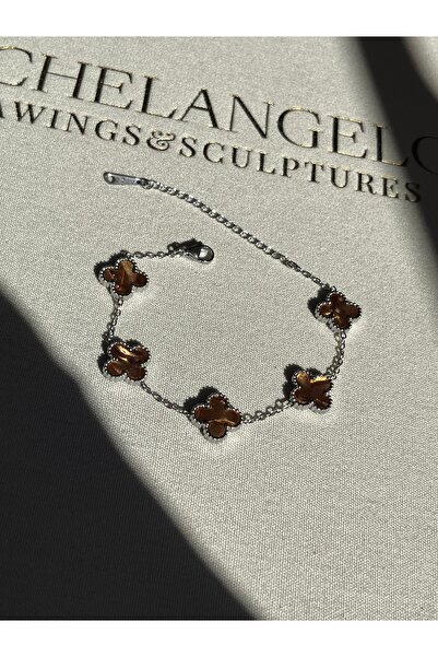 IrazErezJewelry Çelik Yonca Bileklik