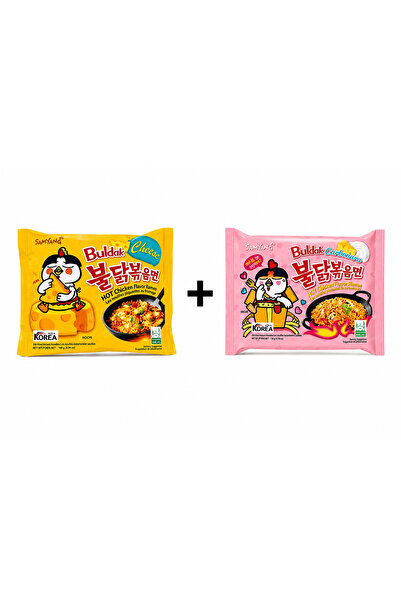 SAMYANG Pachet Buldak Ramen Picant Cheese 140 g si Carbonara 130 g Taitei ins...