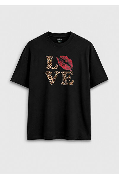 Darkia Leopard Eyes Patterned Special Design Printed Relaxed Fit Unisex Black...