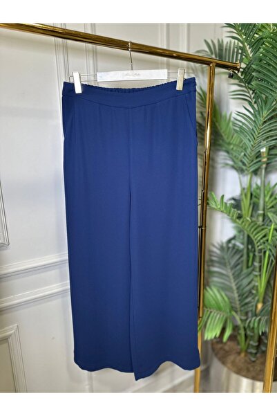 2K 26086 Wide Leg Trousers Navy Blue