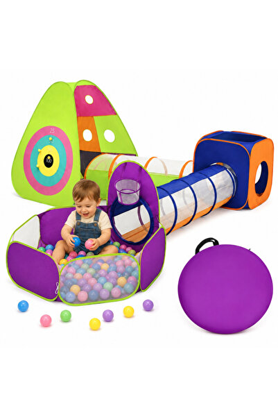 varioshop 5 в 1 ВариоШоп ®   Детска палатка за игра, с 3 палатки, 2 тунела, б...