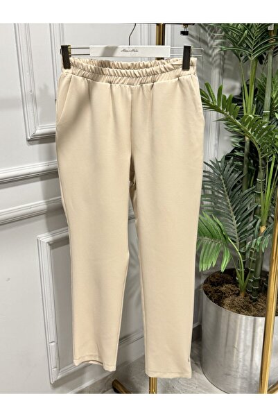 ORHAN STORE 12-1040 Παντελόνι Μπεζ σε ίσια γραμμή