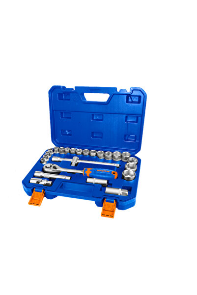 WADFOW Set de chei tubulare, cu clichet de 1/2, 25 piese