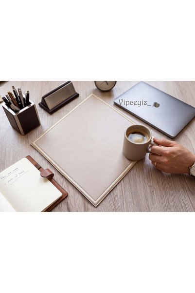 vipceyiz deri ofis tipi bardak altlığı 6 adet 15 cm