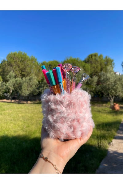 Eranura Pink Cute Desktop Pen Holder / Brush Holder