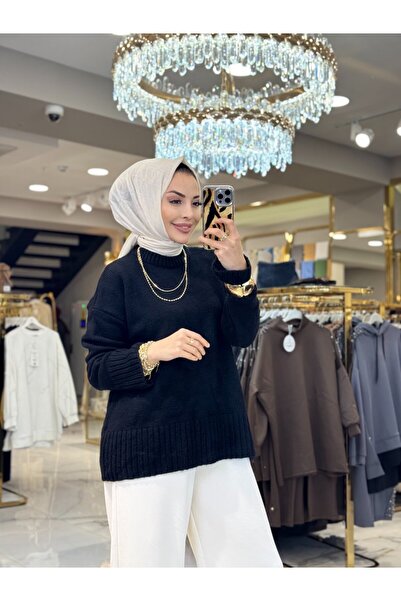 ALANURMODA 2572 Crew Neck Knitwear Sweater Black