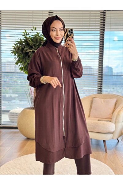 ALANURMODA 15270 كوب قهوة بسحاب وجزء من القماش في المنتصف