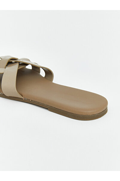 LC Waikiki Women's Slippers with Knitted Band Detail