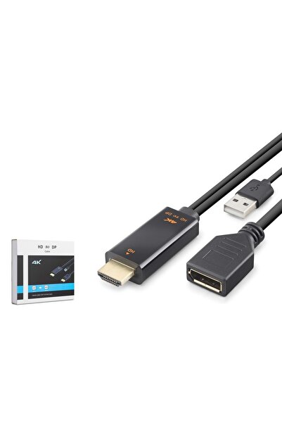 HADRON HDX7901 HDMI USB to DisplayPort Aktif Dönüştürücü Kablo 4K 60Hz 26 cm ...