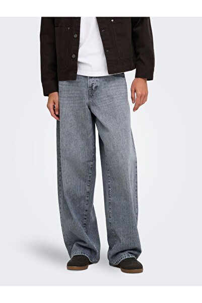 Only & Sons Jeans mit weitem Bein ONSKAYCE Tiefe Taille Barrel Fit Jeans