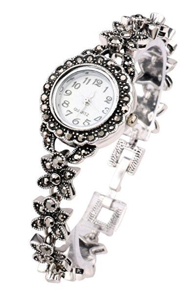 VeeShop Ceas de mana vintage de dama cu bratara cu stelute si hematite