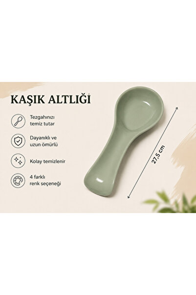 Genel Markalar Kaşık Altlığı 27,5 cm | Isıya Dayanıklı | Tezgâh Koruyucu Kaşı...