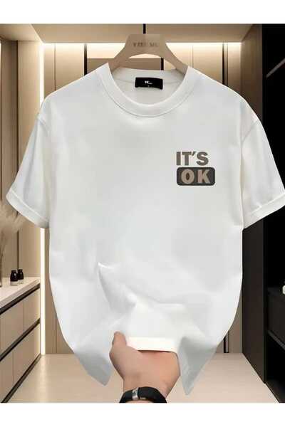 EYMORA It’S Ok Minimal Text Printed Unisex T-Shirt – Motivational Themed Mode...