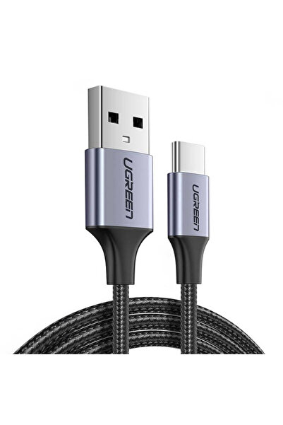 Ugreen Cablu USB la USB-C 1M QC3.0 cu mufă din aluminiu pentru telefoane, pân...