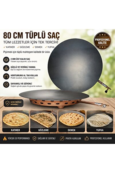 SOBACI AYDIN 80 cm tüplü Katmer ekmek gözleme yufka sacı