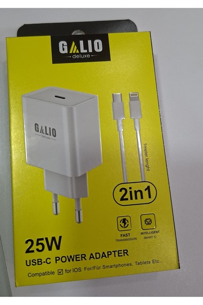 GL-C25 25W Hızlı Şarj Aleti Type-C Lightning Kablolu iPhone Uyumlu