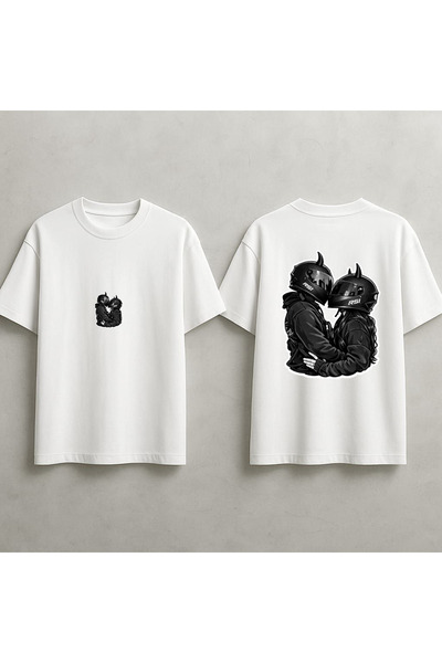MAGORS Oversize Biker Club Back Printed Premium Unisex T-Shirt