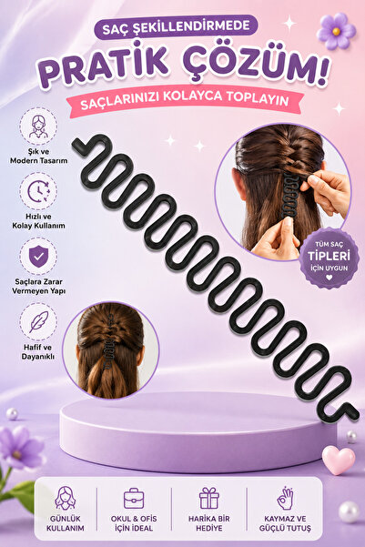 MİNGODAN Saç Şekillendirme Tokası Pratik Saç Toka Örgü Yapma Aparatı