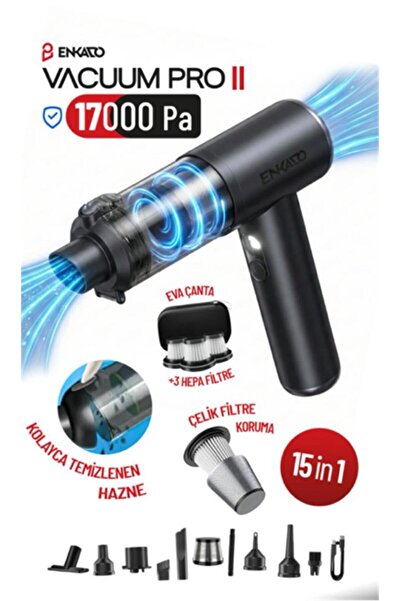 Universal Enkado EKD-SP10 17000PA 2000ah Güçlü Vakum Ve Üflemeli Şarjlı Elektrikli Araç Süpürgesi 3ad Filtre