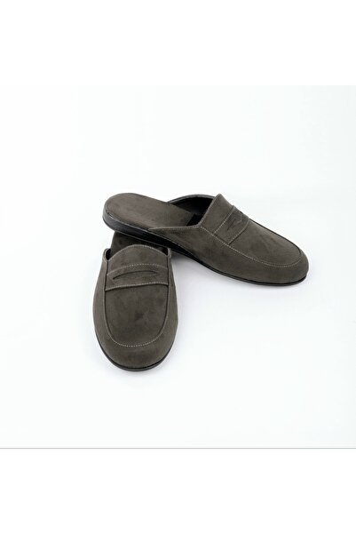 DEPASSE Men's Suede Slippers Khaki Home Office Guest Dowry Groom