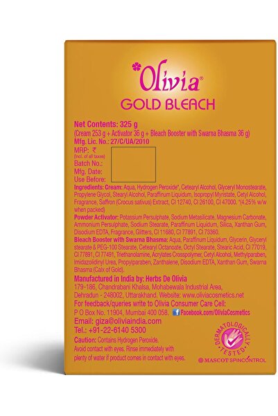 Olivia Gold Bleach With Saffron, 325g