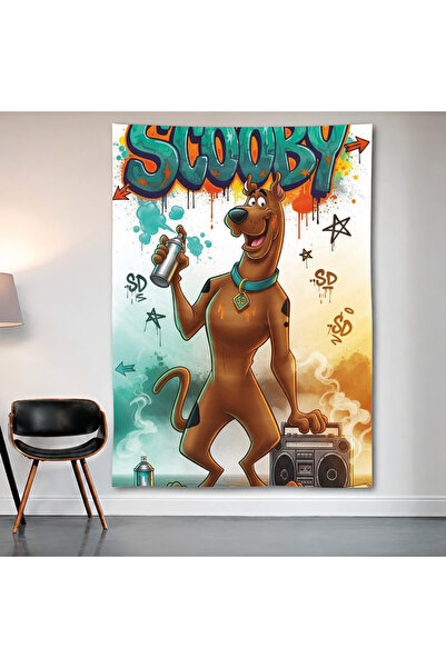 Geek Cultcha Scooby-Doo Vintage Wall Cloth Wall Tapestry First Quality Satin ...