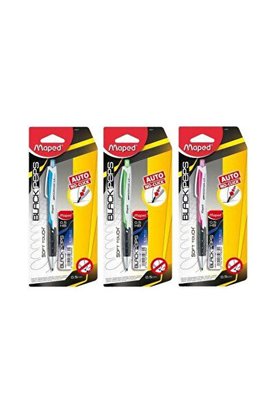 Maped Creion mecanic Black'Peps 0,5 mm cu guma integrata si grafite de rezerv...