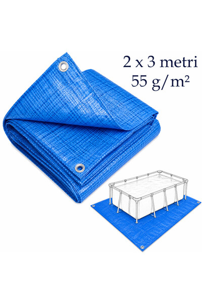 OEM Prelată de protecție pentru sol pentru piscină 2x3 m, 55 g/m², Impermeabi...
